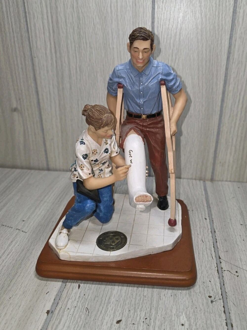 Vanmark White Caps Of Caring Get Well Soon Edition Figurine Vintage 1999